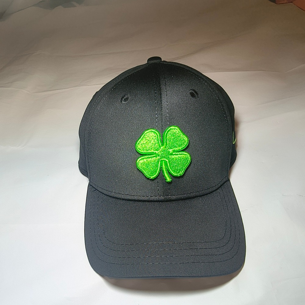 Black Clover Premium Clover 11 Hat Live Lucky Fitted L/XL Black Neon Green Cap
